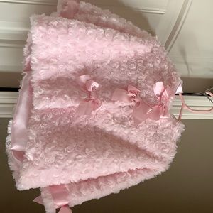 Pink Bunny Hooded Baby Coat with Fluffy Tail